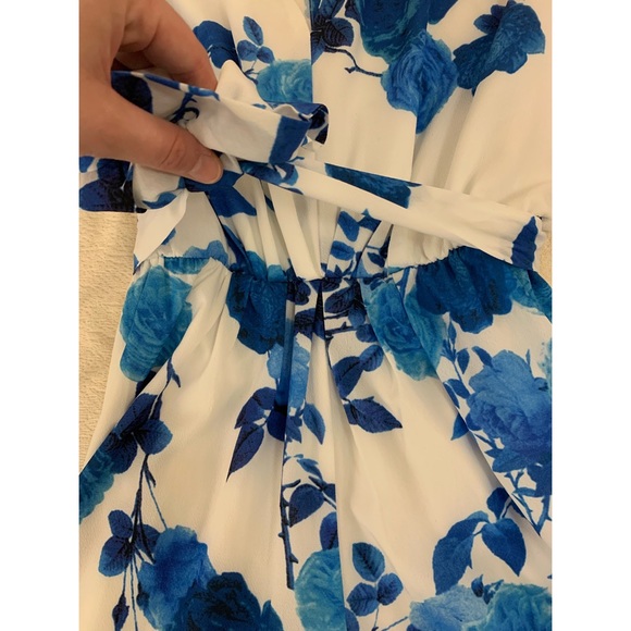 Fab’rik blue long sleeve floral romper - Picture 6 of 9